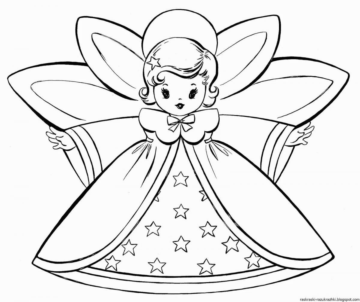 Sparkling fairy coloring pages for kids 5-6 years old