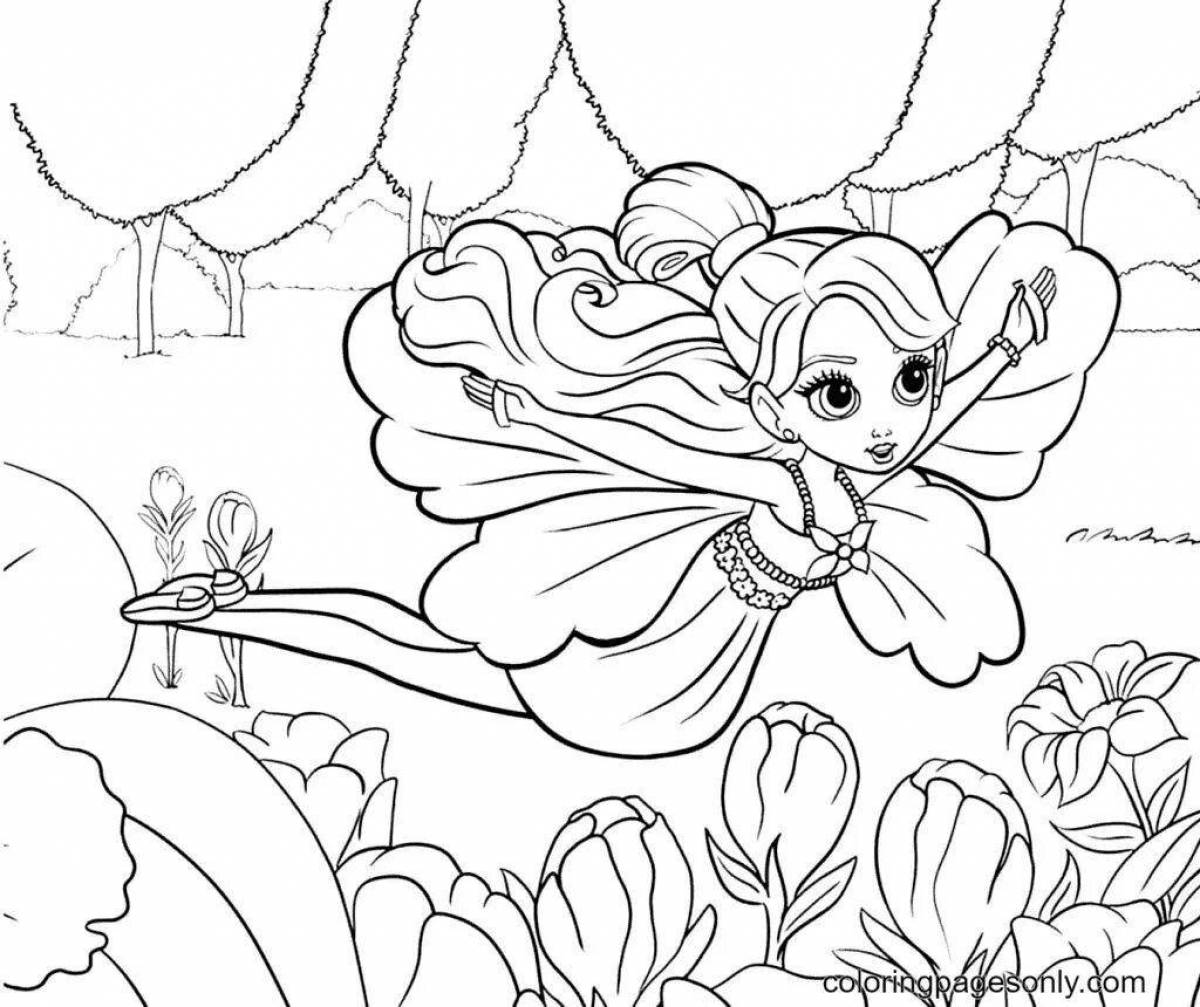Fairy twinkle coloring pages for kids 5-6 years old