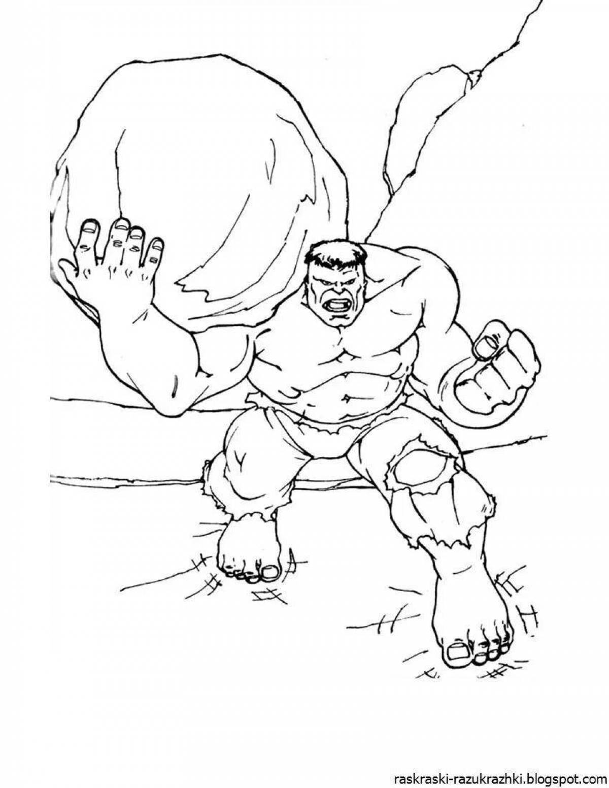 Hulk fun coloring book for 5-6 year olds