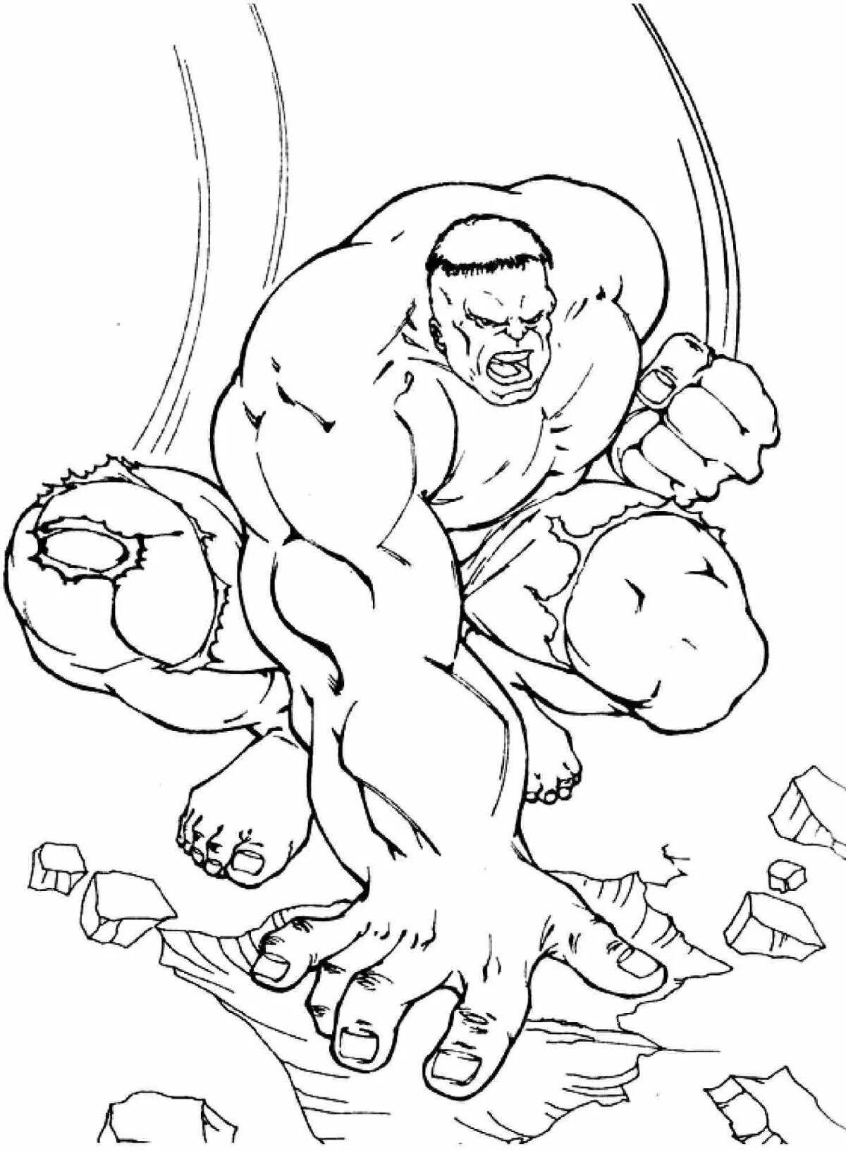 Great Hulk coloring book for 5-6 year olds