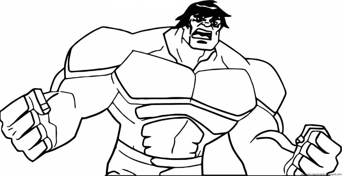 Incredible Hulk coloring book for kids 5-6 years old
