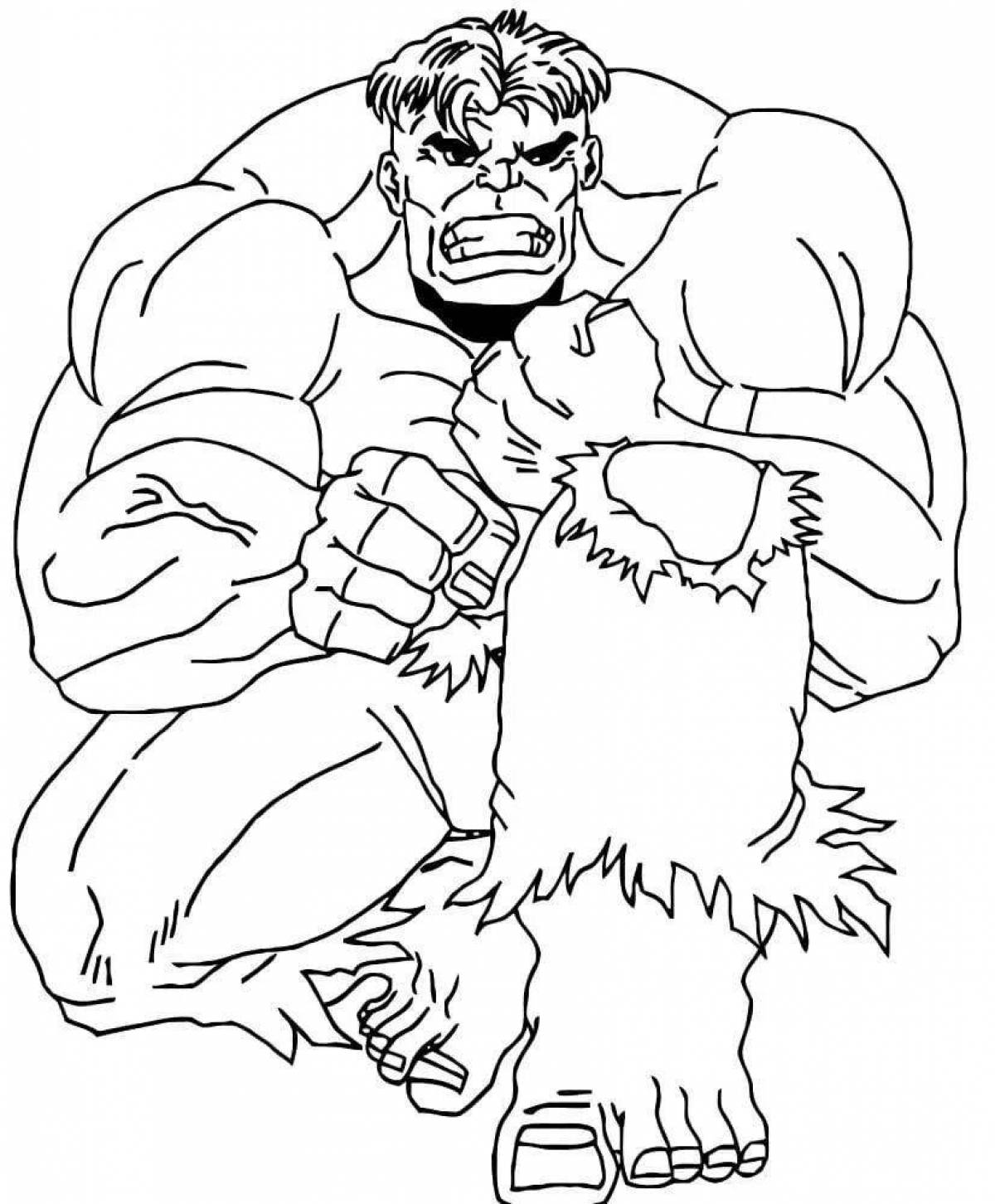 Wonderful Hulk coloring book for children 5-6 years old