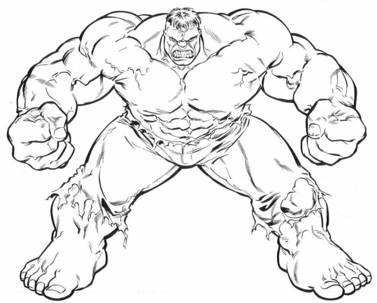 Live Hulk coloring book for children 5-6 years old