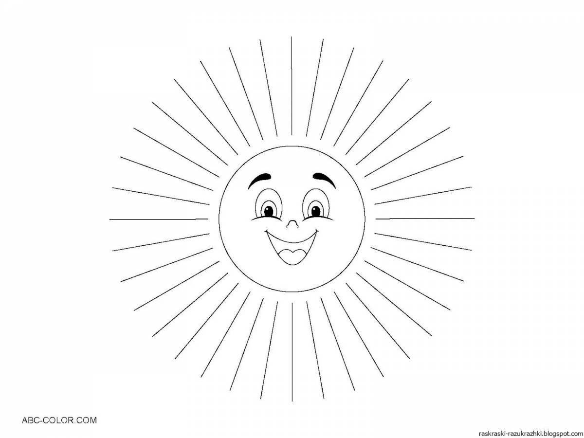 Fun coloring sun without rays