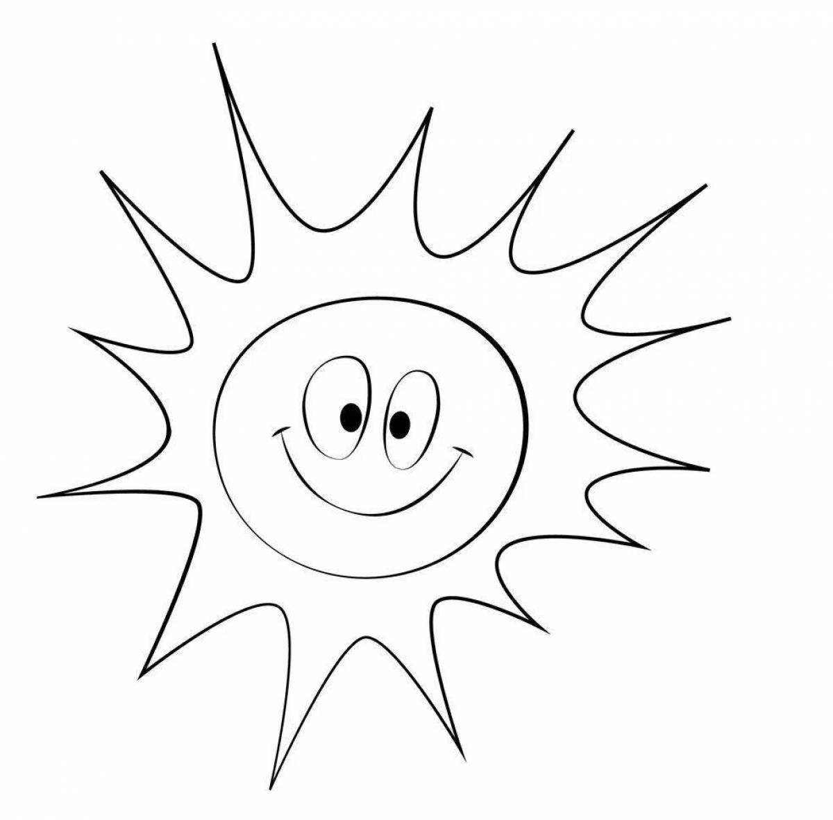 Photo Luminous coloring sun without rays