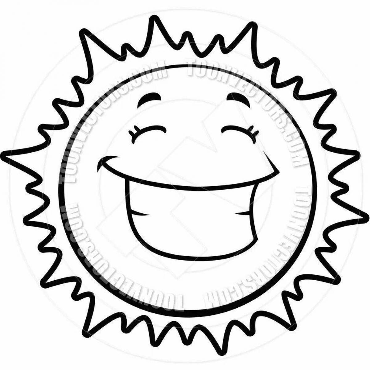 Fun coloring sun without rays