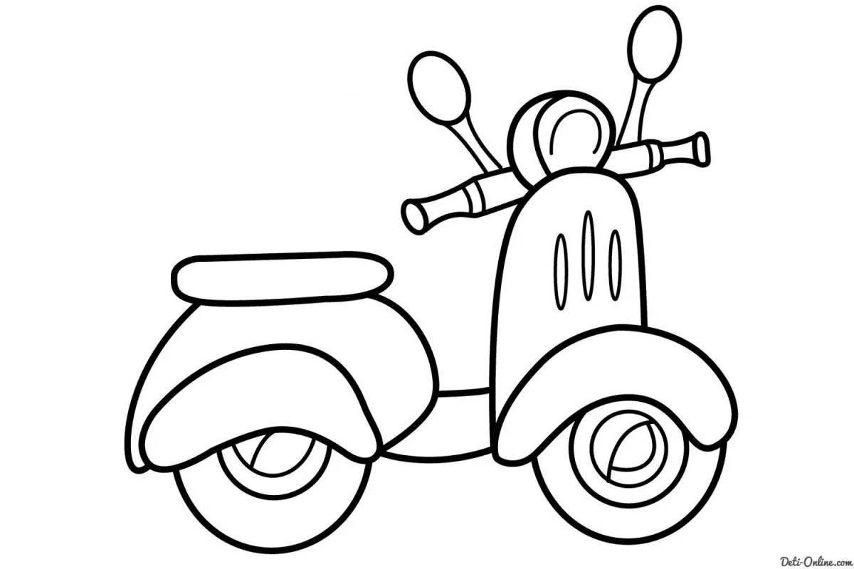 Colorful transportation coloring page for toddlers