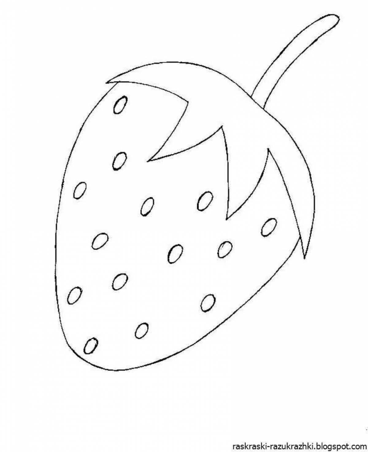 Playful fruit and vegetable coloring page