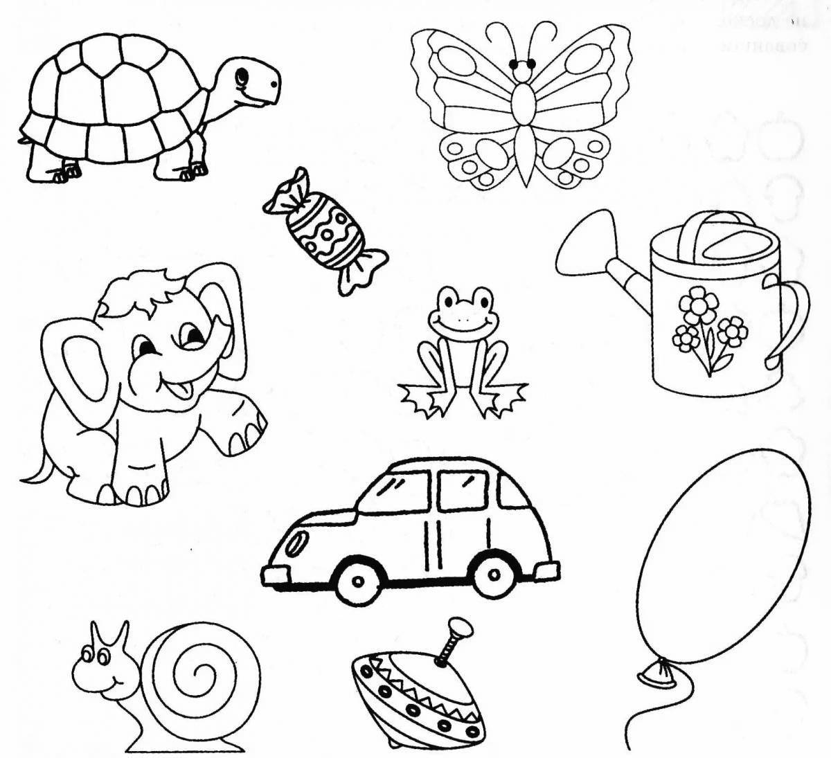 Memory coloring games for toddlers 3-4 years old