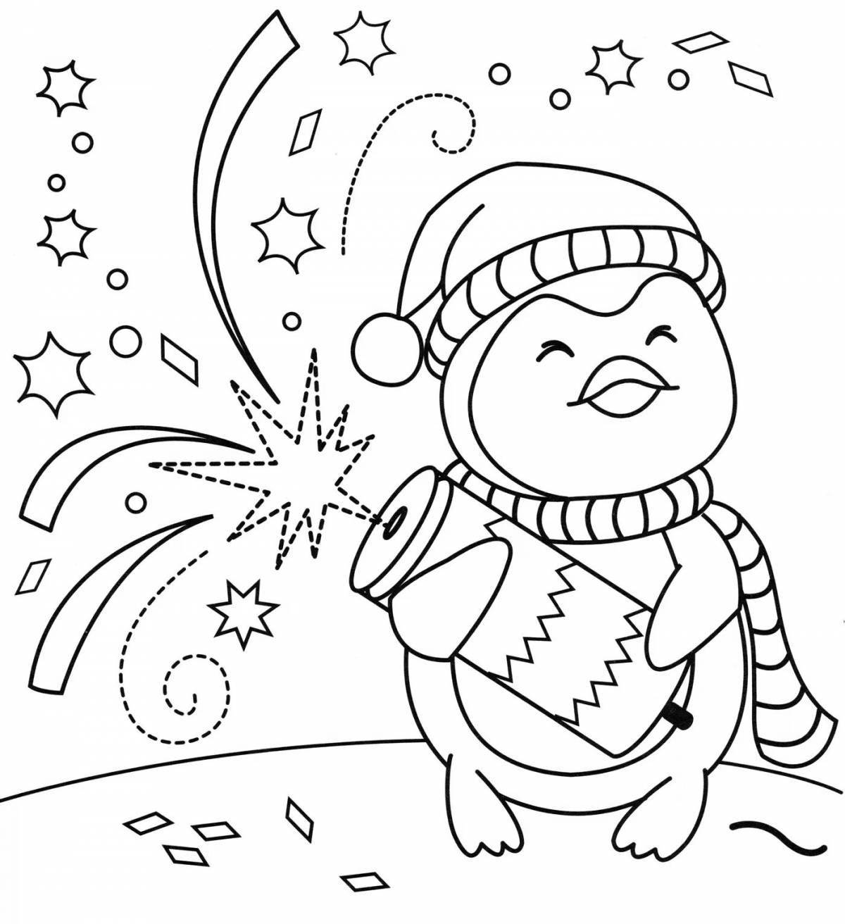Happy new year 2023 coloring book