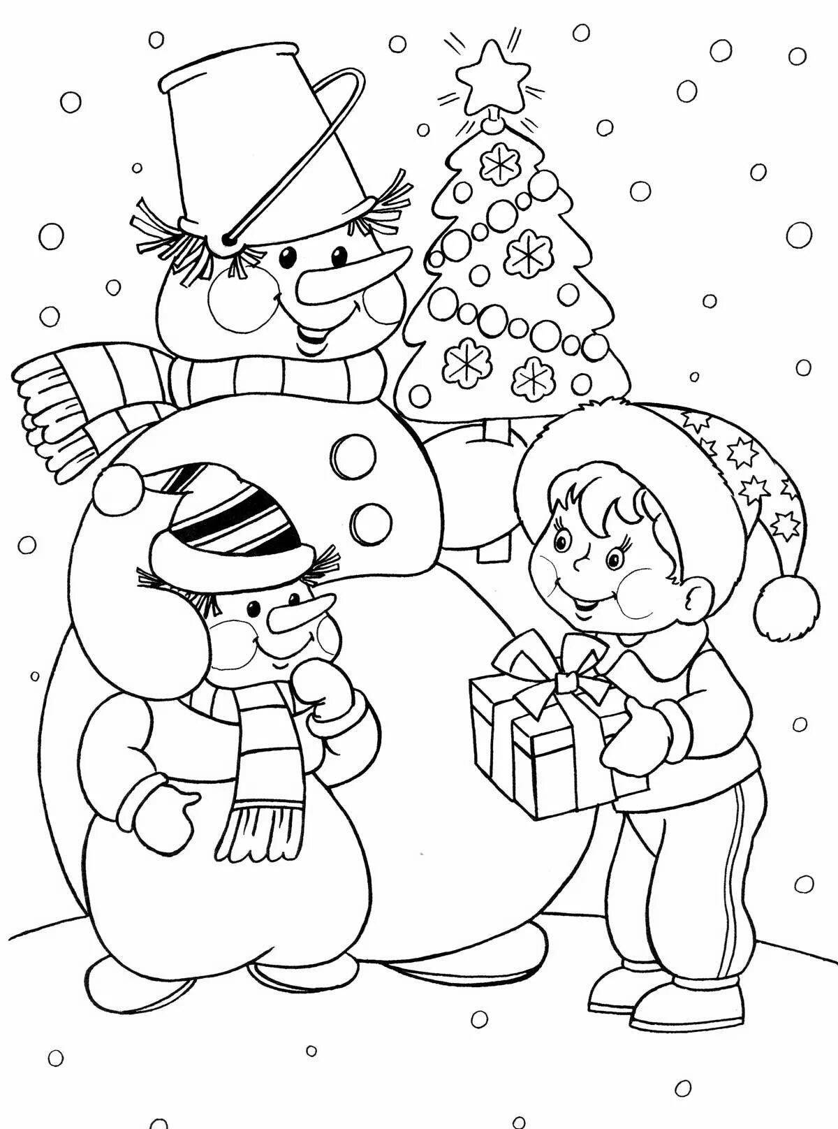 Playful Christmas coloring book 2023