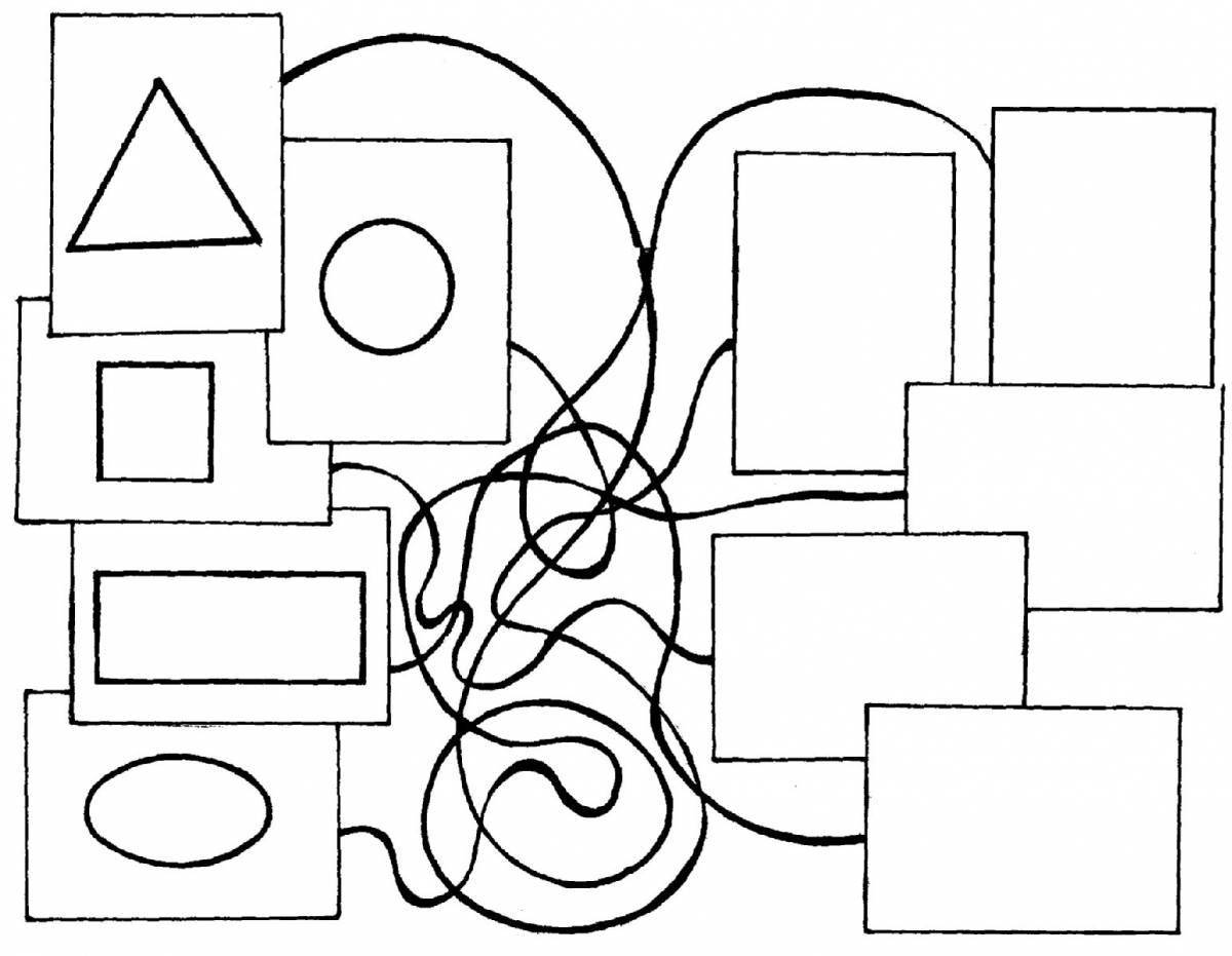 Веселые геометрические фигуры раскраски для детей