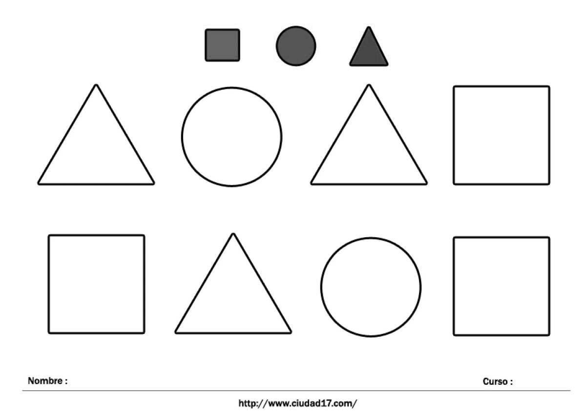 Fun coloring geometric shapes for kids