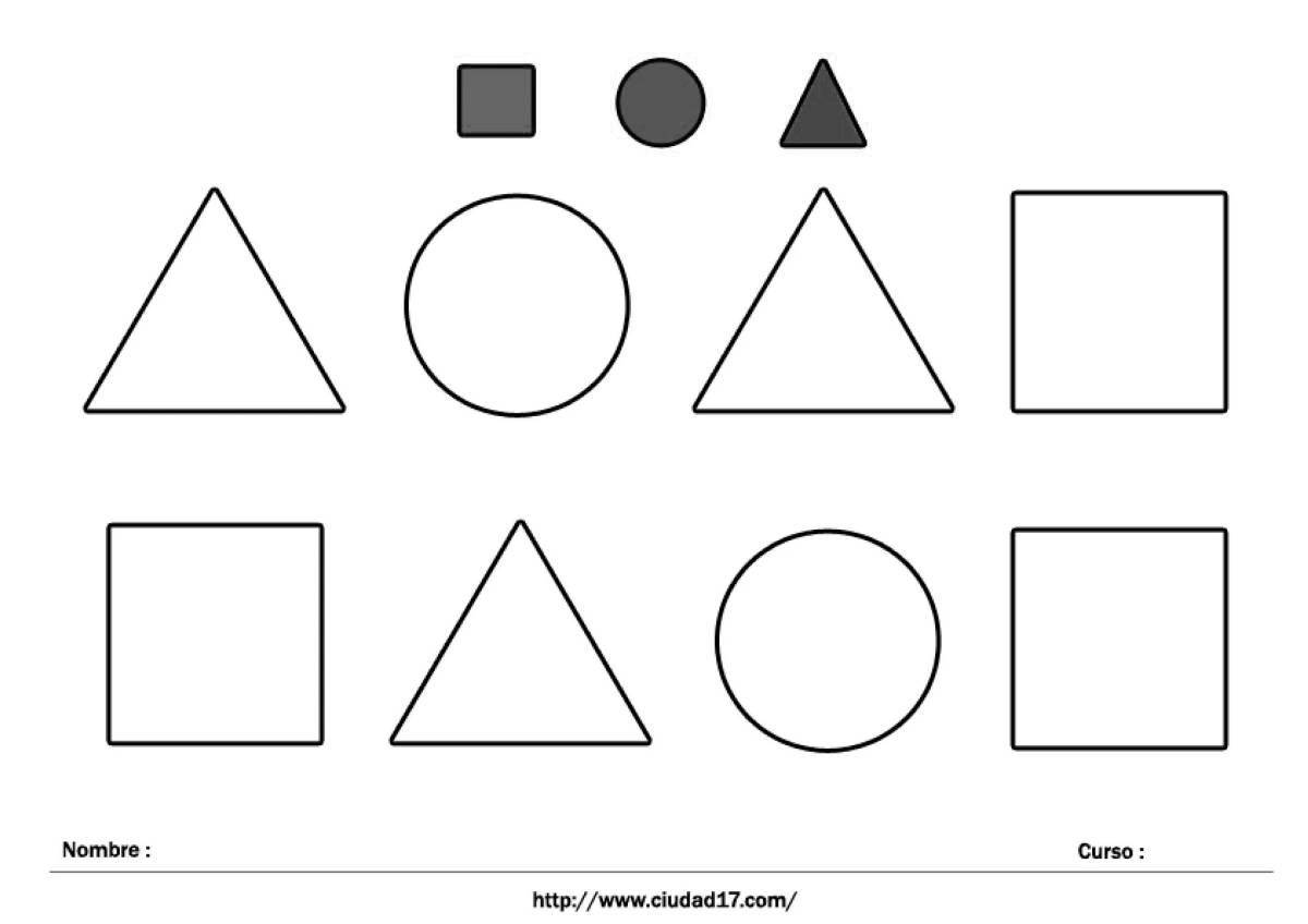 Увлекательные геометрические фигуры раскраски для детей