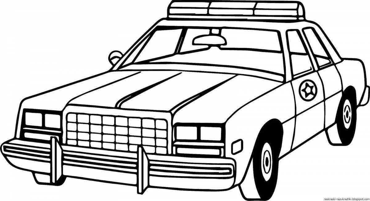 Amazing police car coloring book for 5-6 year olds