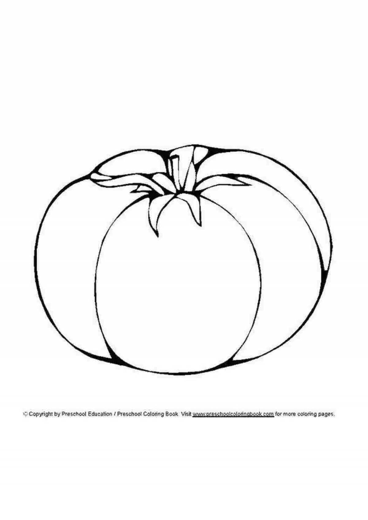 Fun coloring of cucumbers and tomatoes for children