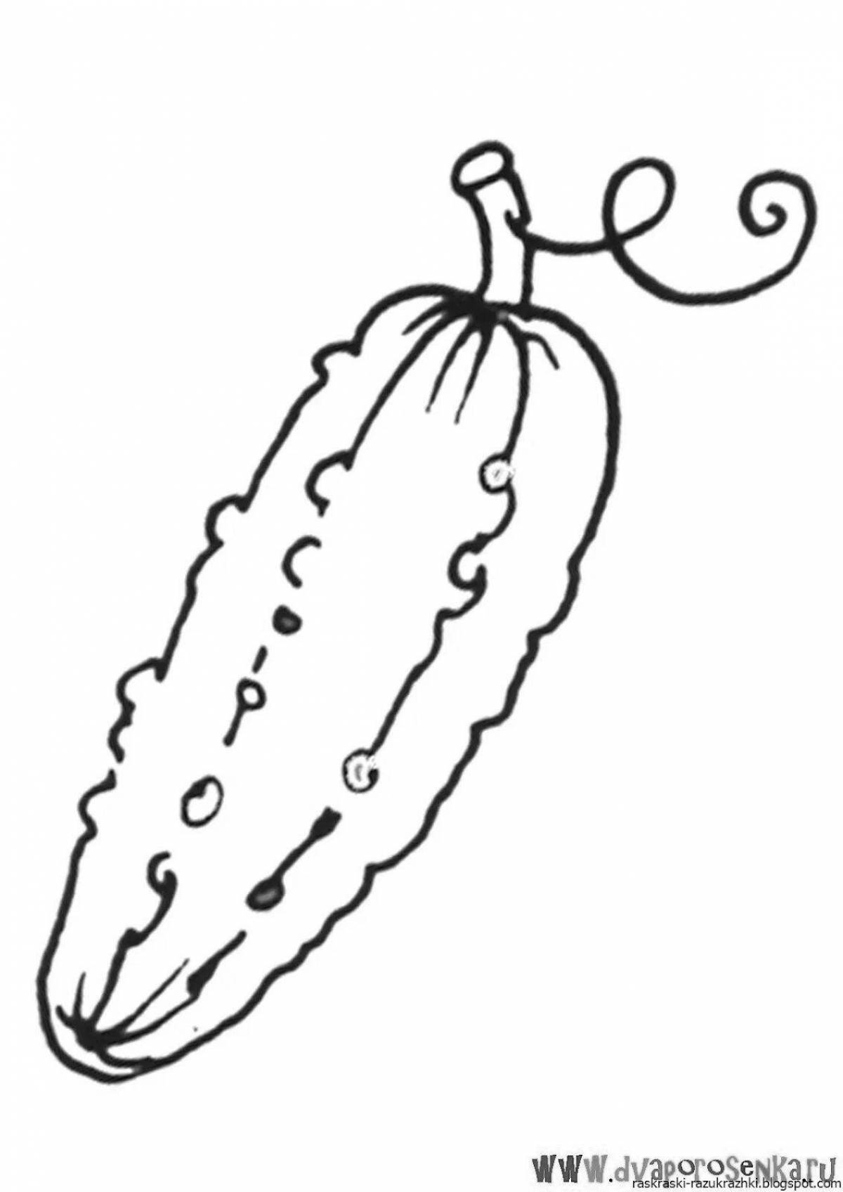 Great cucumber and tomato coloring book for little ones