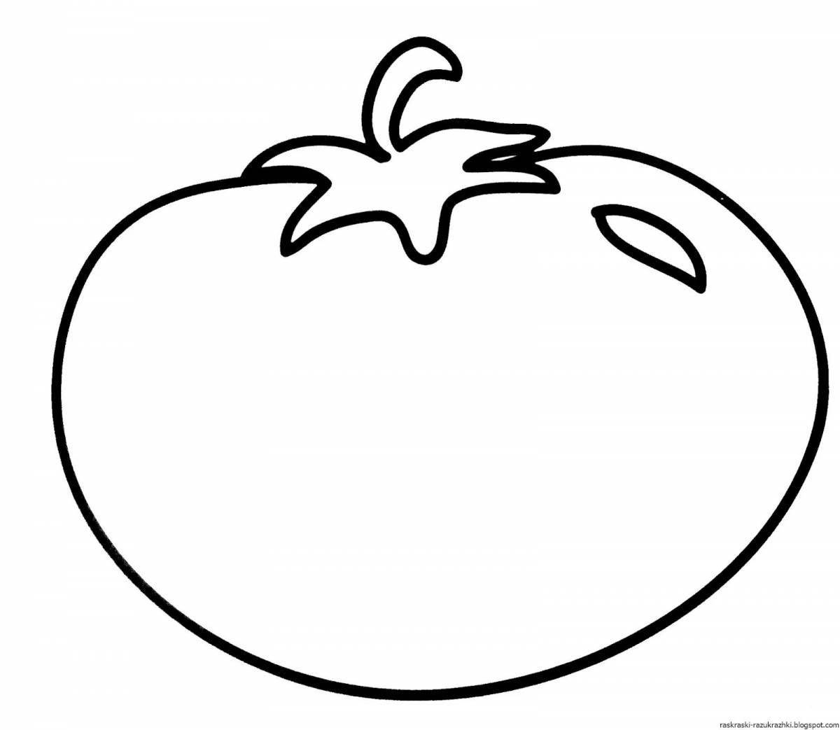 Awesome cucumber and tomato coloring pages for kids