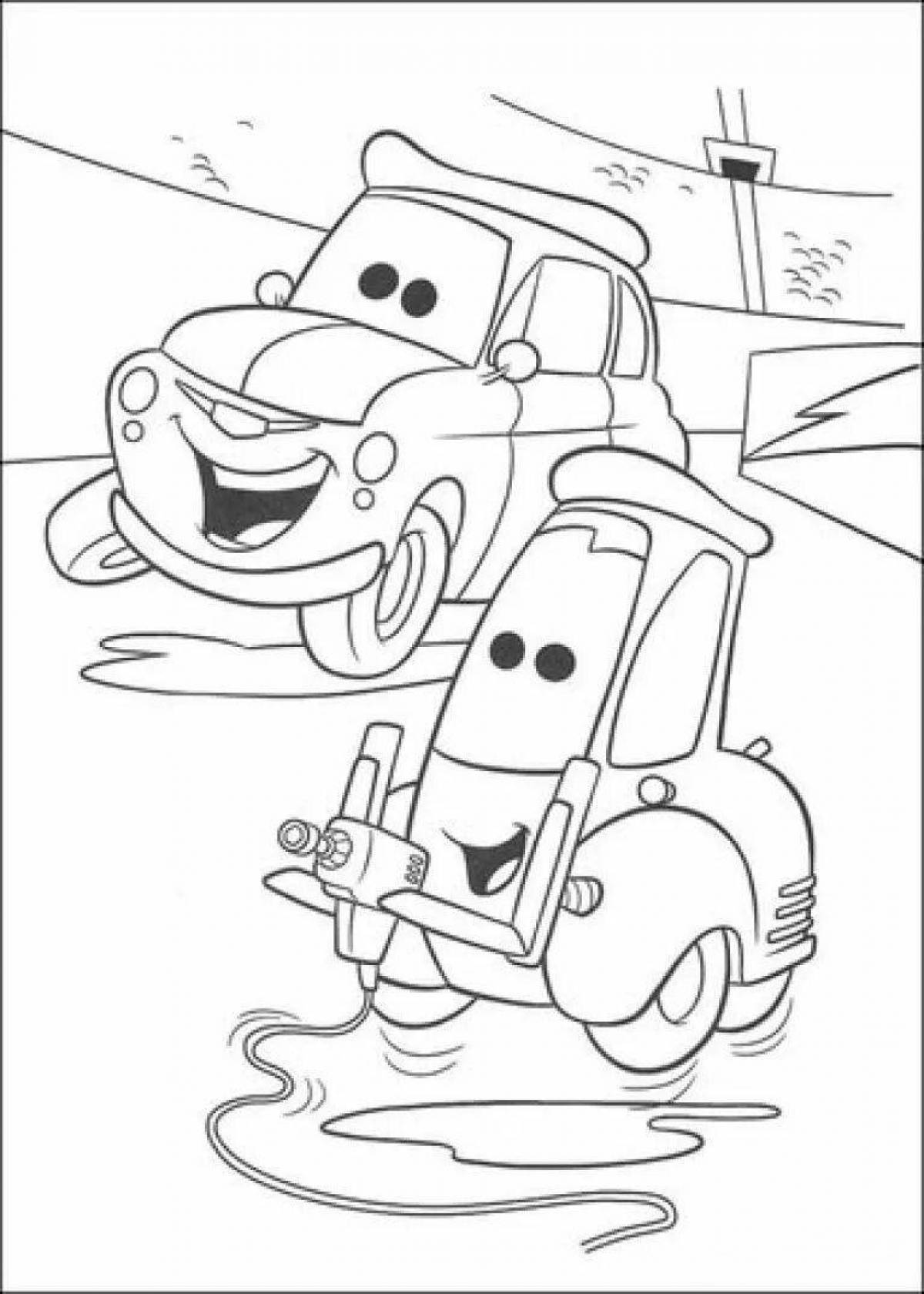 Playful cartoon coloring book for 5-6 year old boys