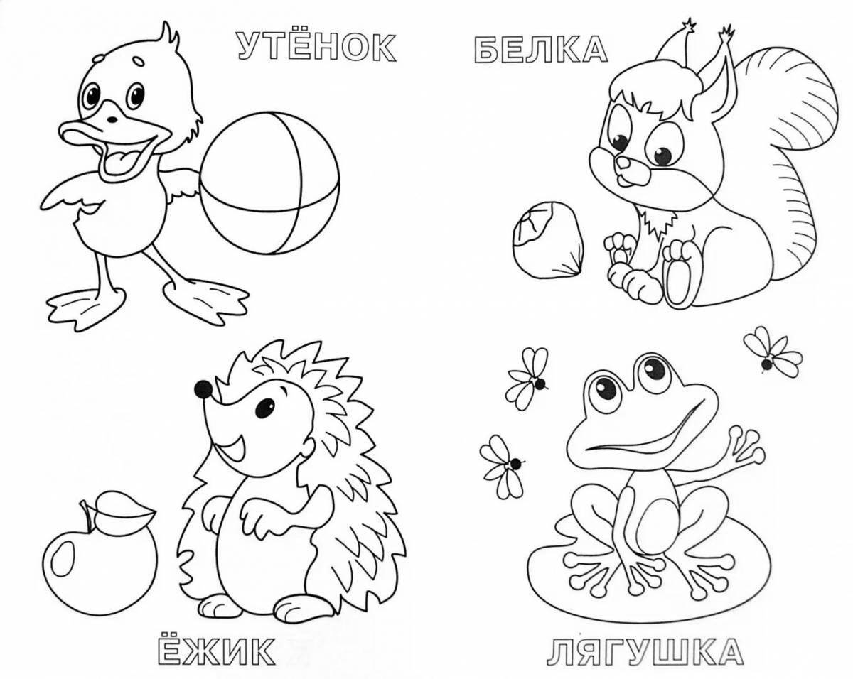 Colourful coloring book for children 3-4 years old a5