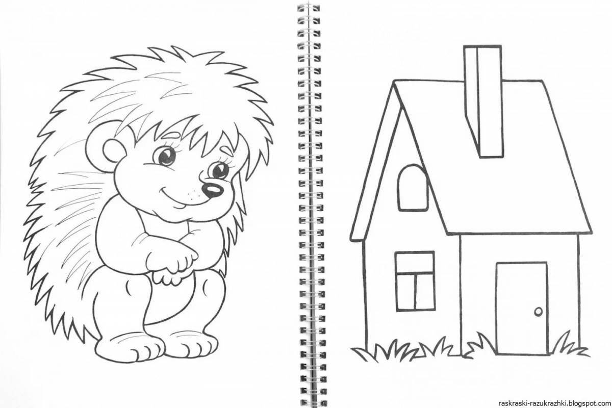 Adorable coloring book for 3-4 year olds a5