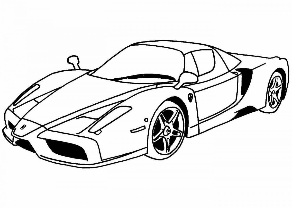 Fantastic coloring for boys 9-10 years old - very beautiful and complex cars