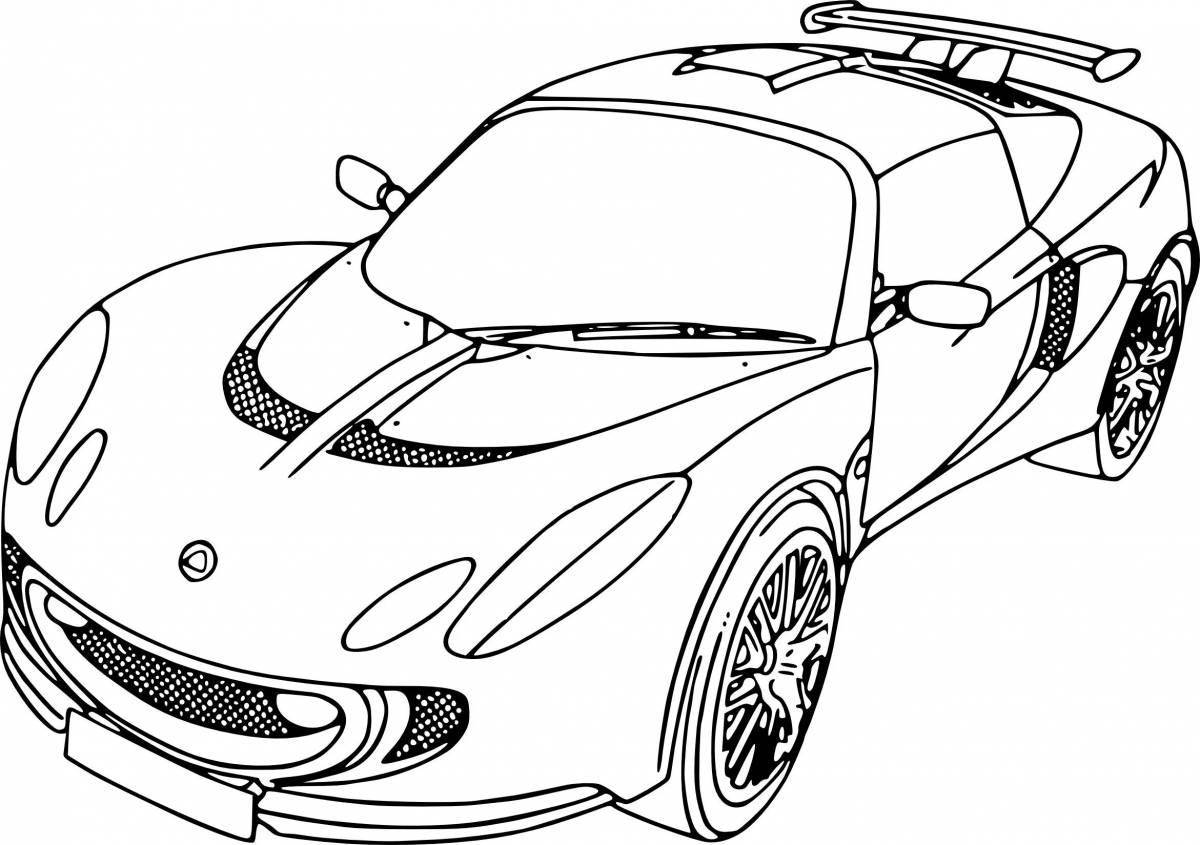 Sublime coloring page for boys 9-10 years old - very beautiful and complex cars