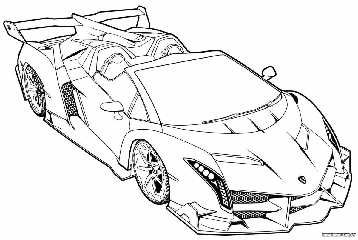 Incomprehensible coloring for boys 9-10 years old - very beautiful and complex cars