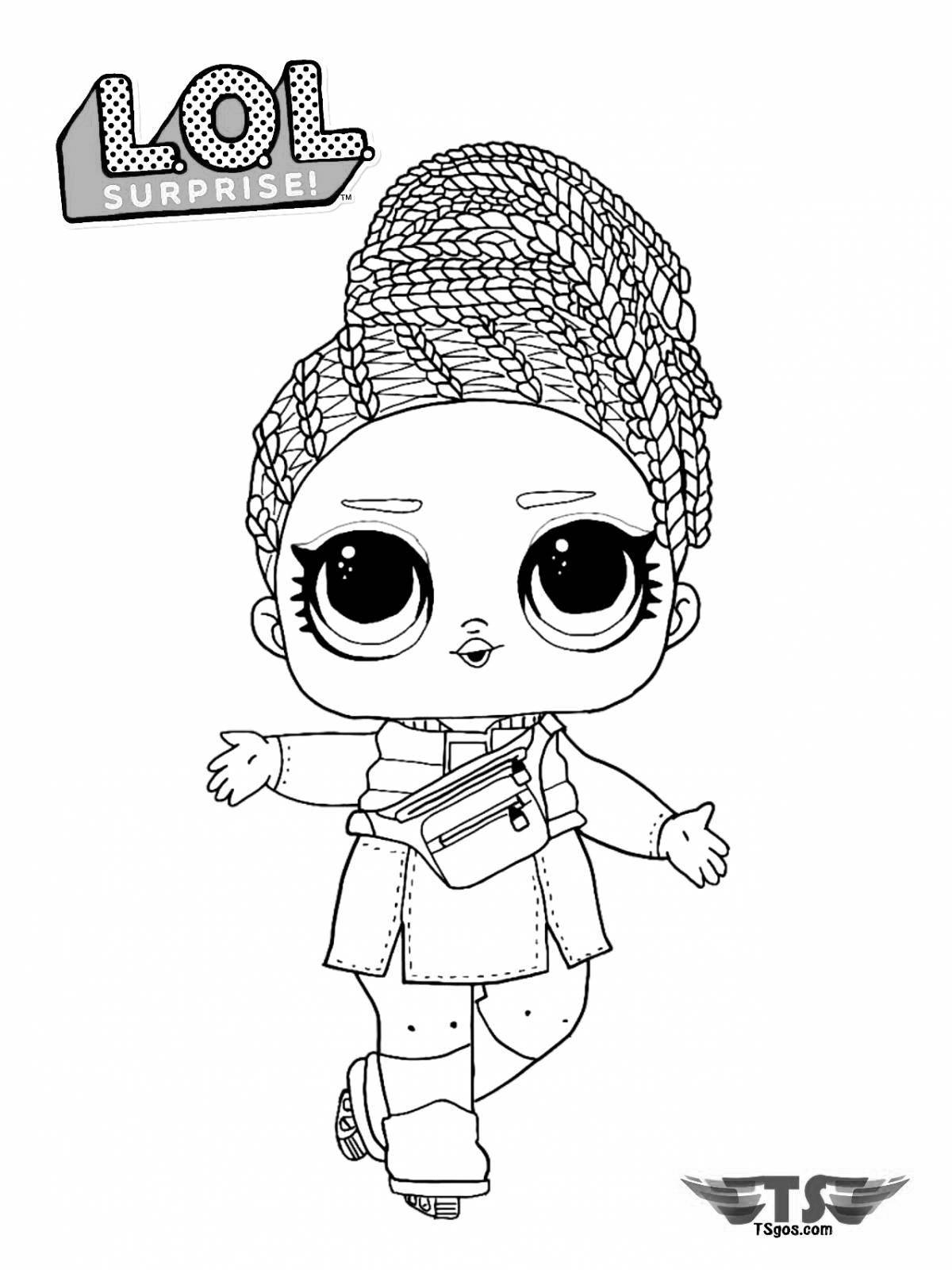 Sparkling lol doll coloring book