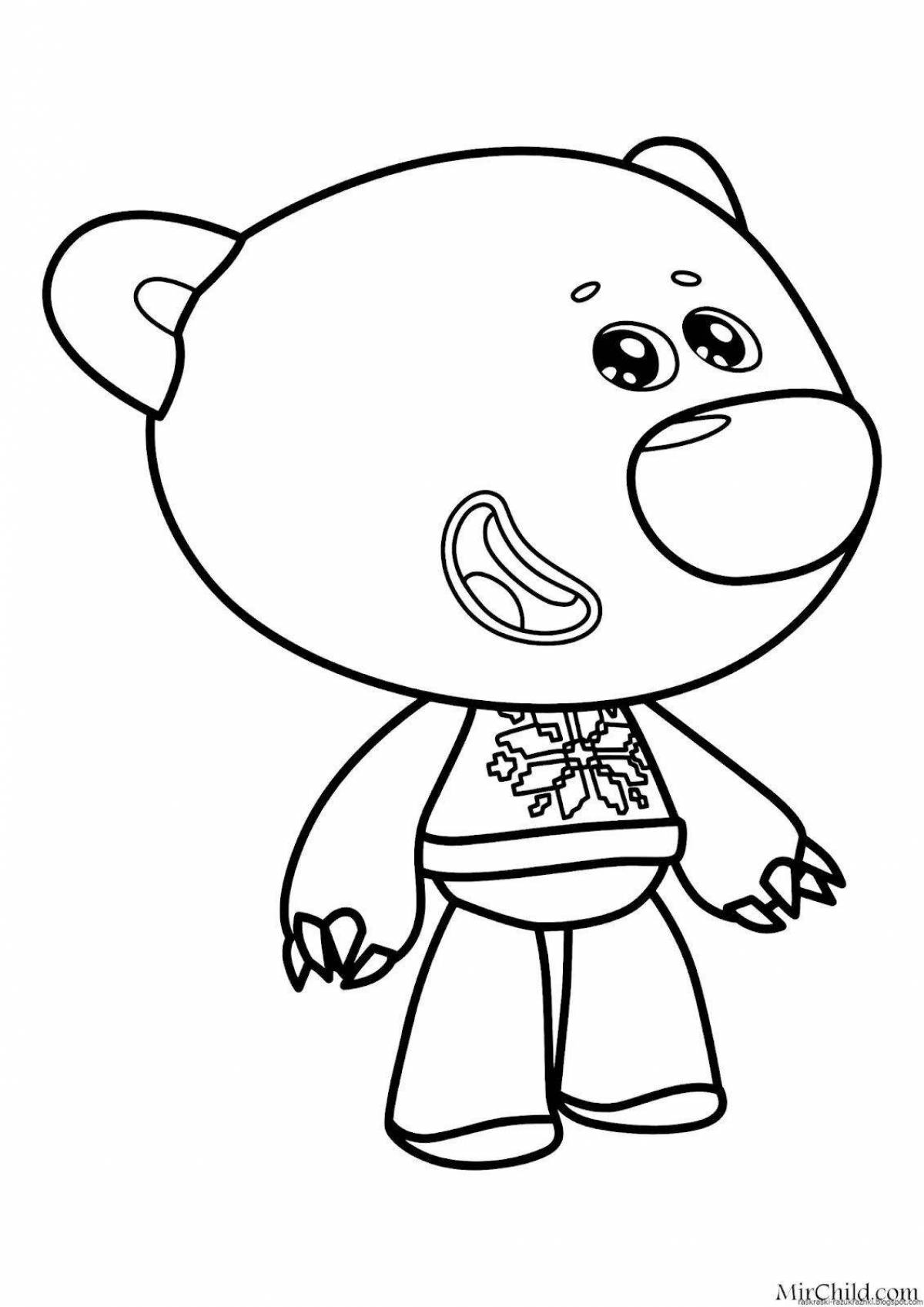Adorable little bears coloring pages for kids