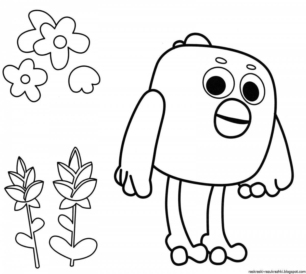 Adorable cute coloring pages for kids 4-5 years old