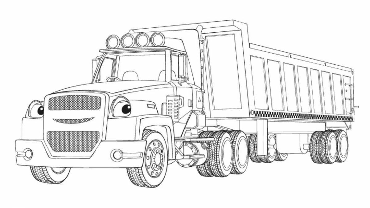 Sweet truck coloring book for 6-7 year olds