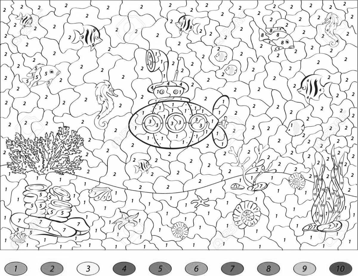 Comforting coloring by number game offline for android in english