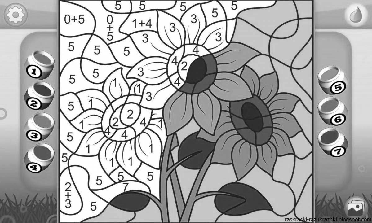 Soothing coloring by number game offline for android in english