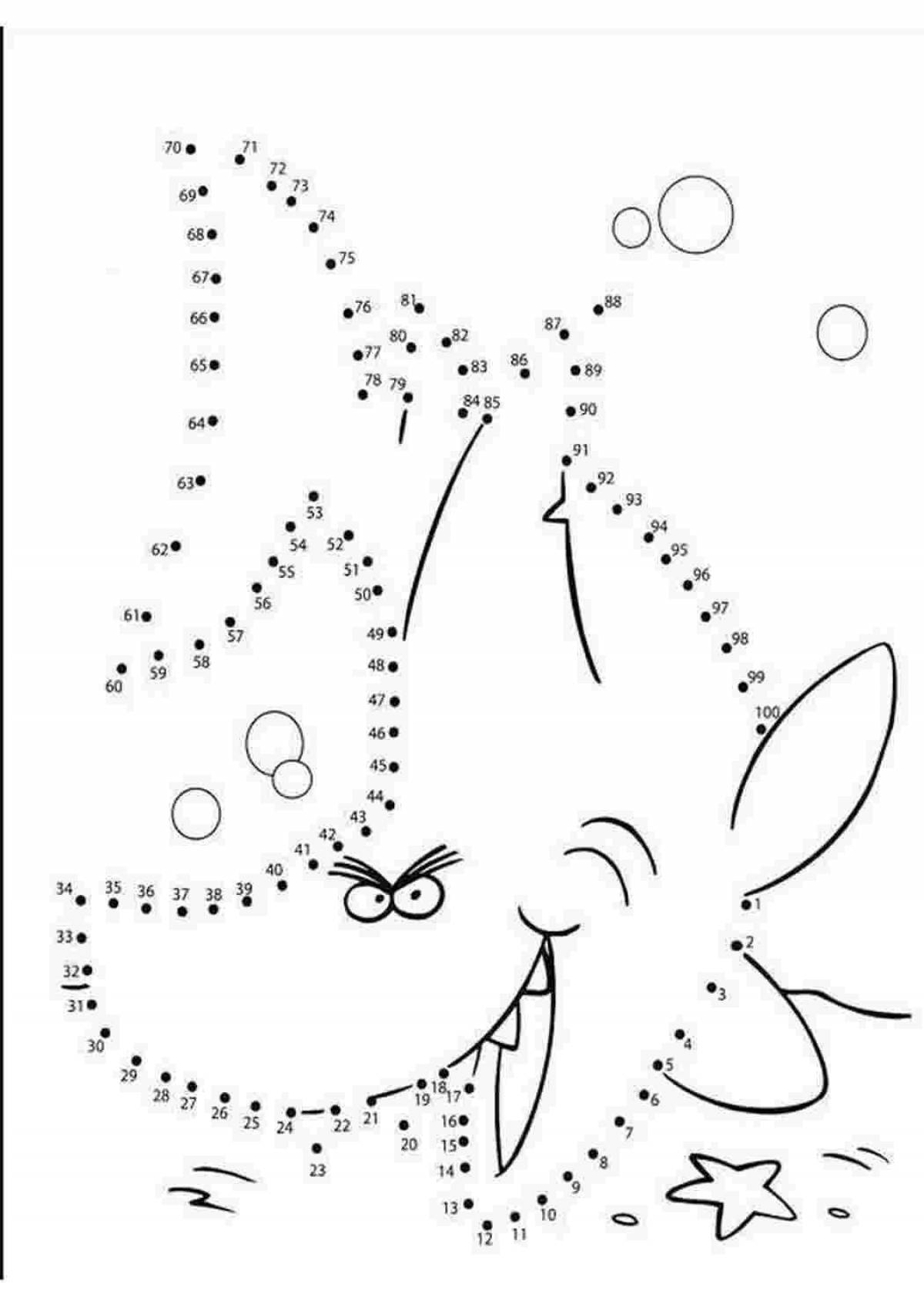 Creative polka dot coloring book for 5-6 year olds
