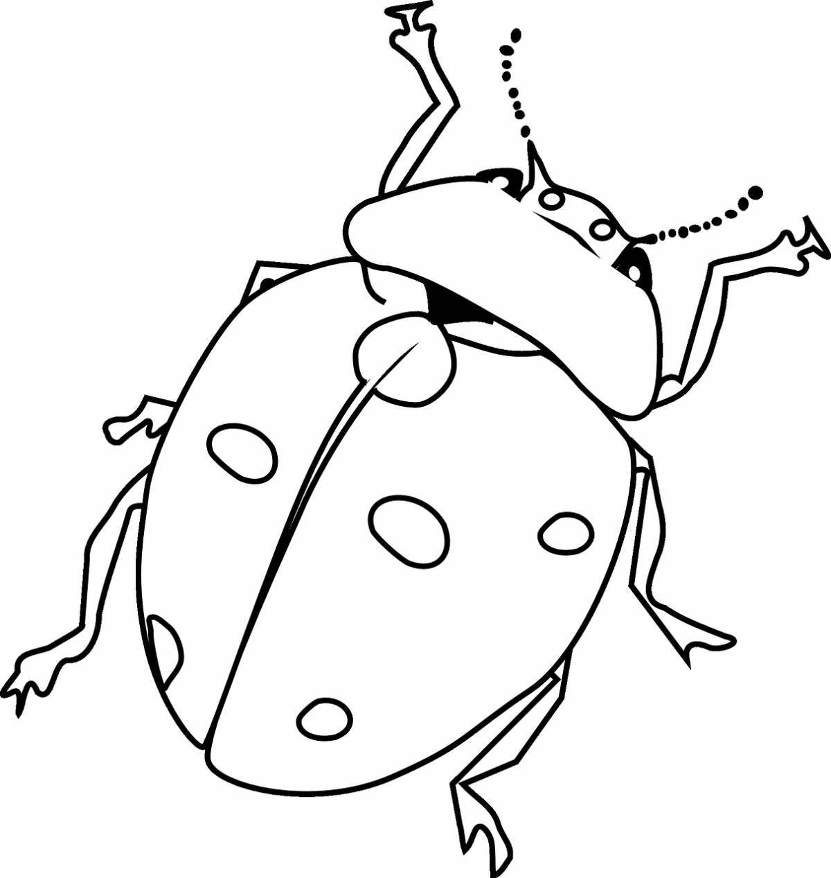 Coloring book joyful beetles