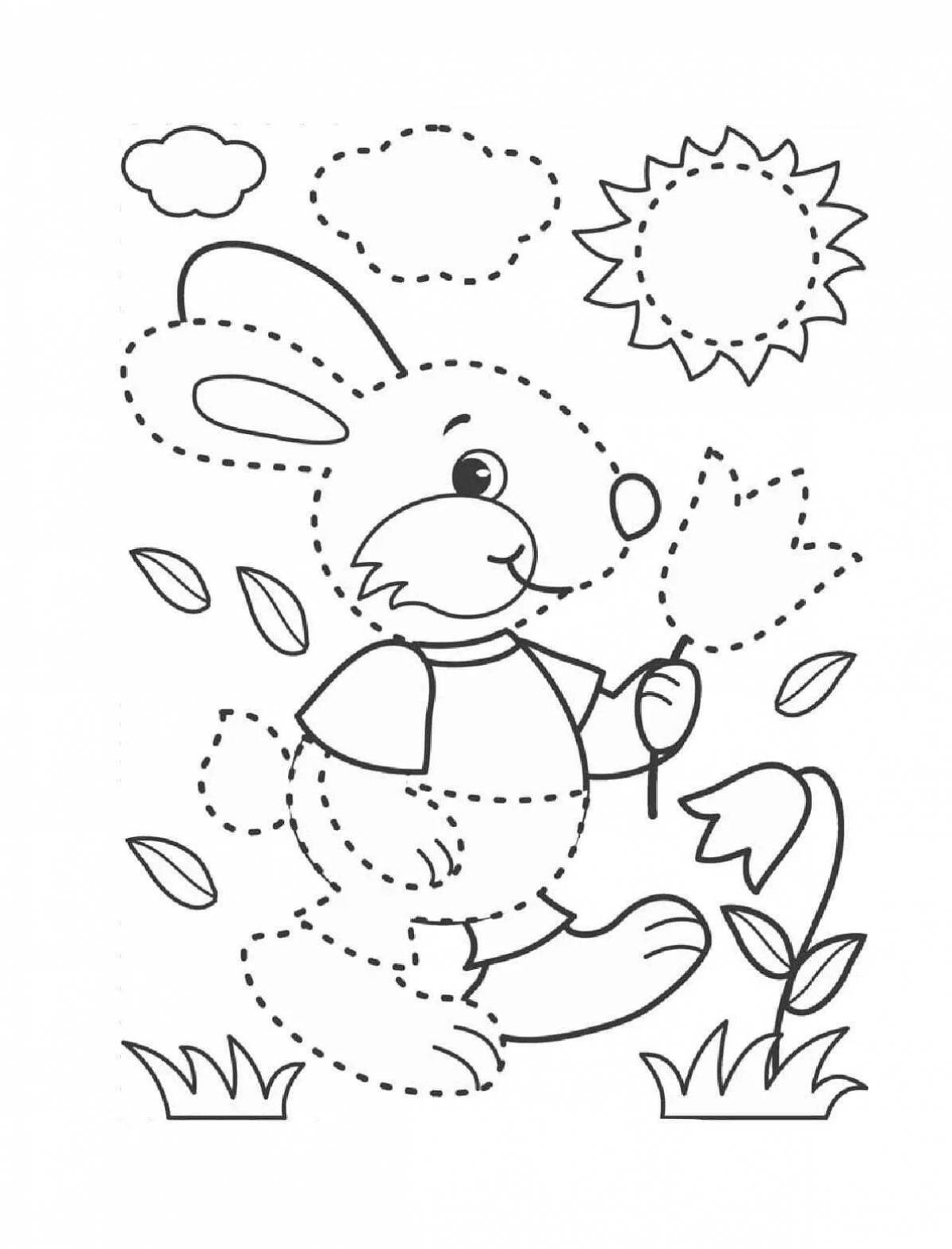 Exciting circle coloring page