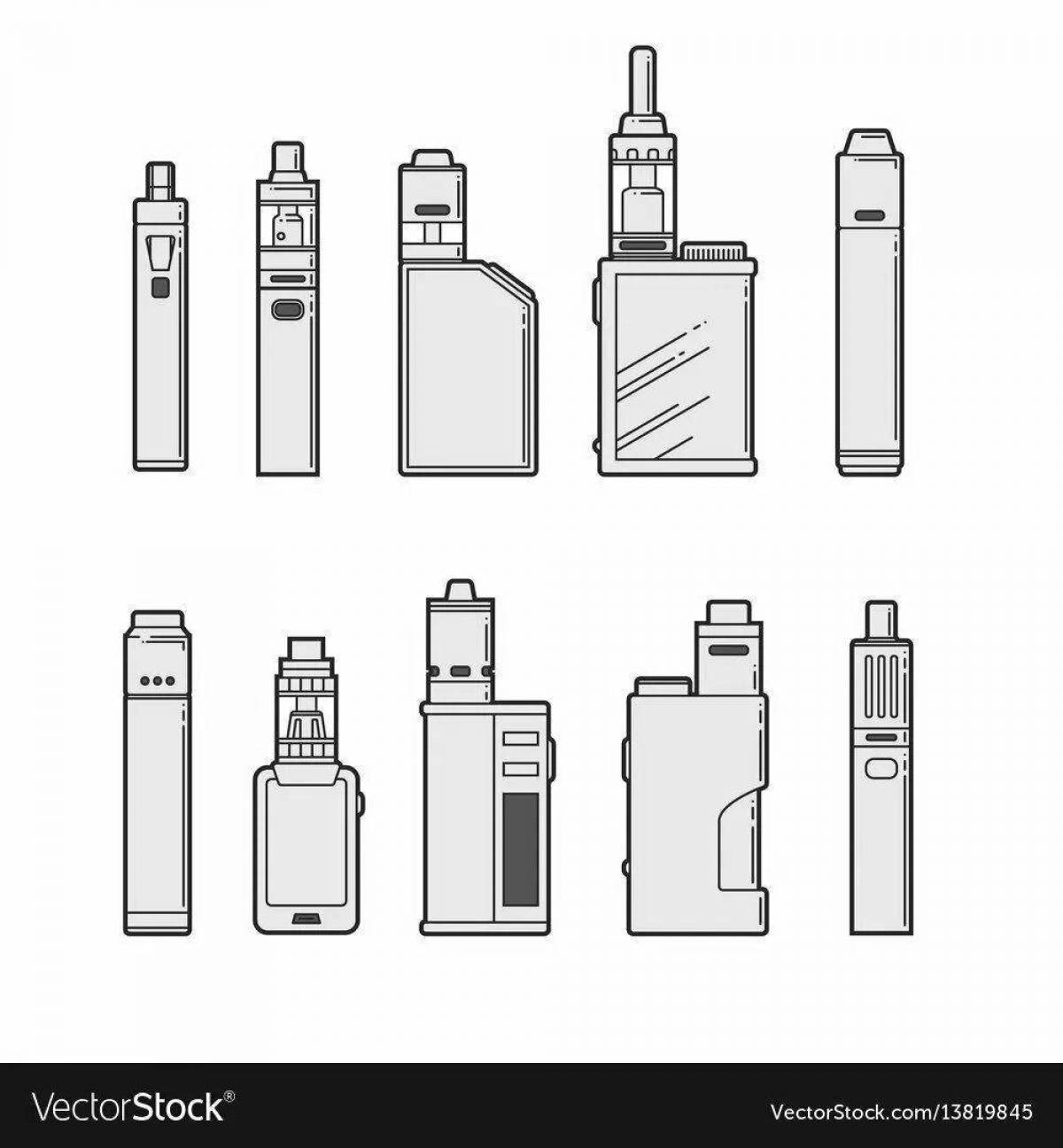 Creative vapes coloring page