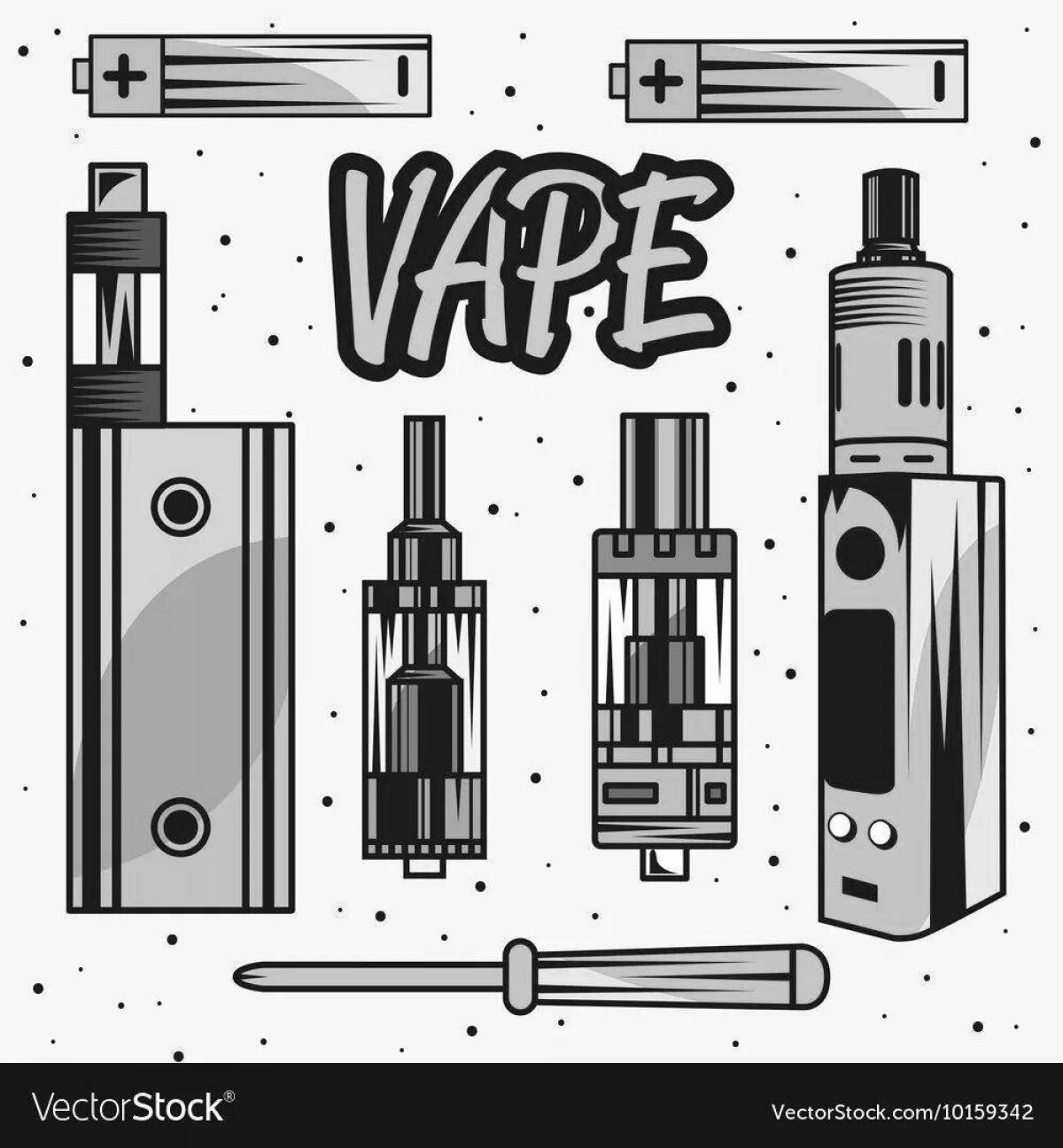 Explosive vapes coloring page