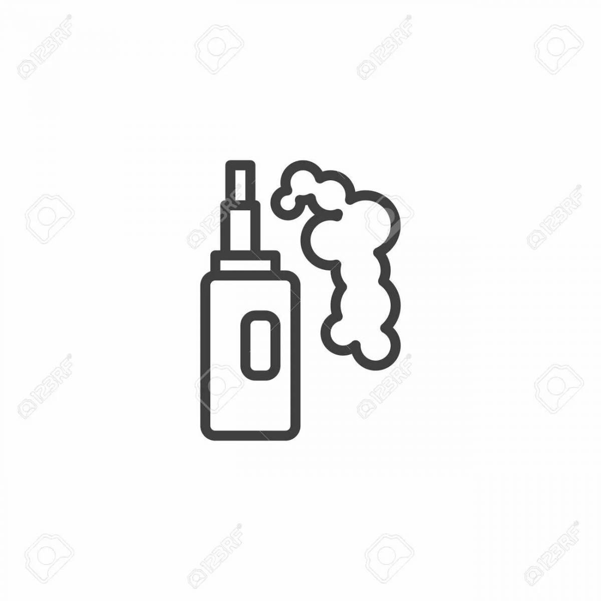 Colorful playful vape coloring book