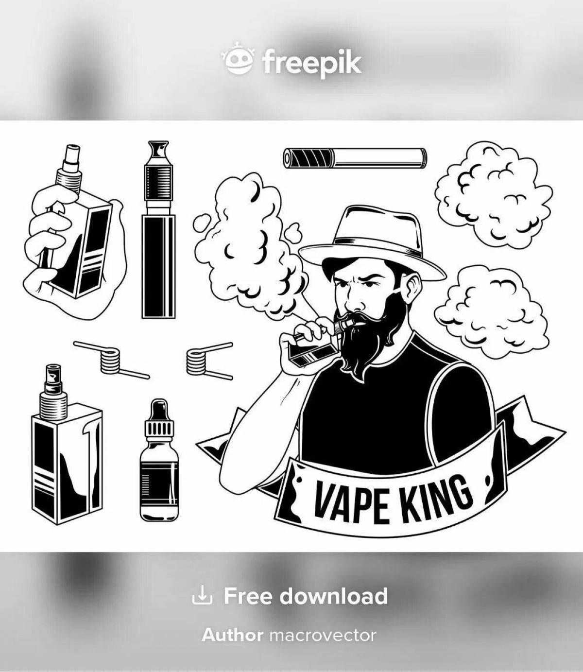Color-luscious vapes coloring page