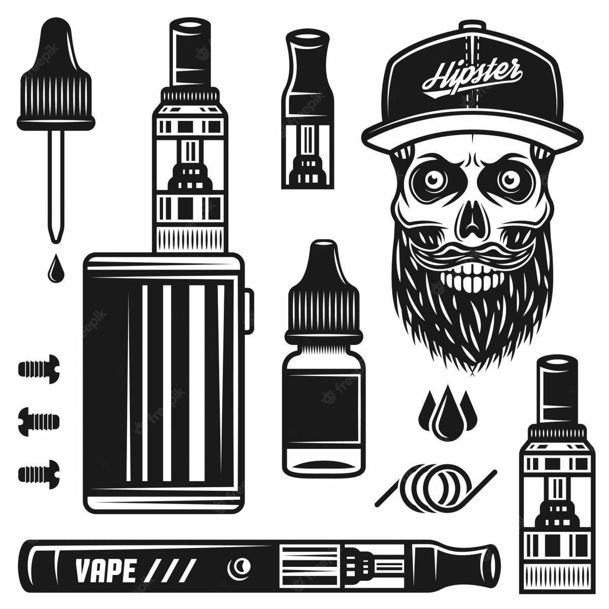 Color-gorgeous vapes coloring page