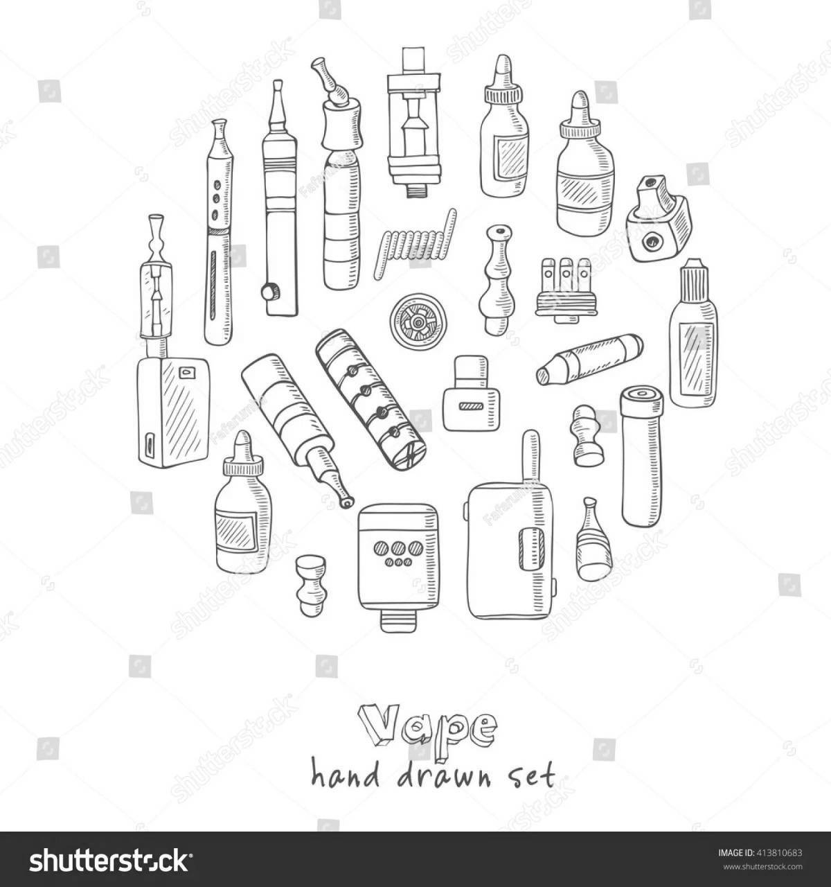 Color-beautiful vapes coloring page