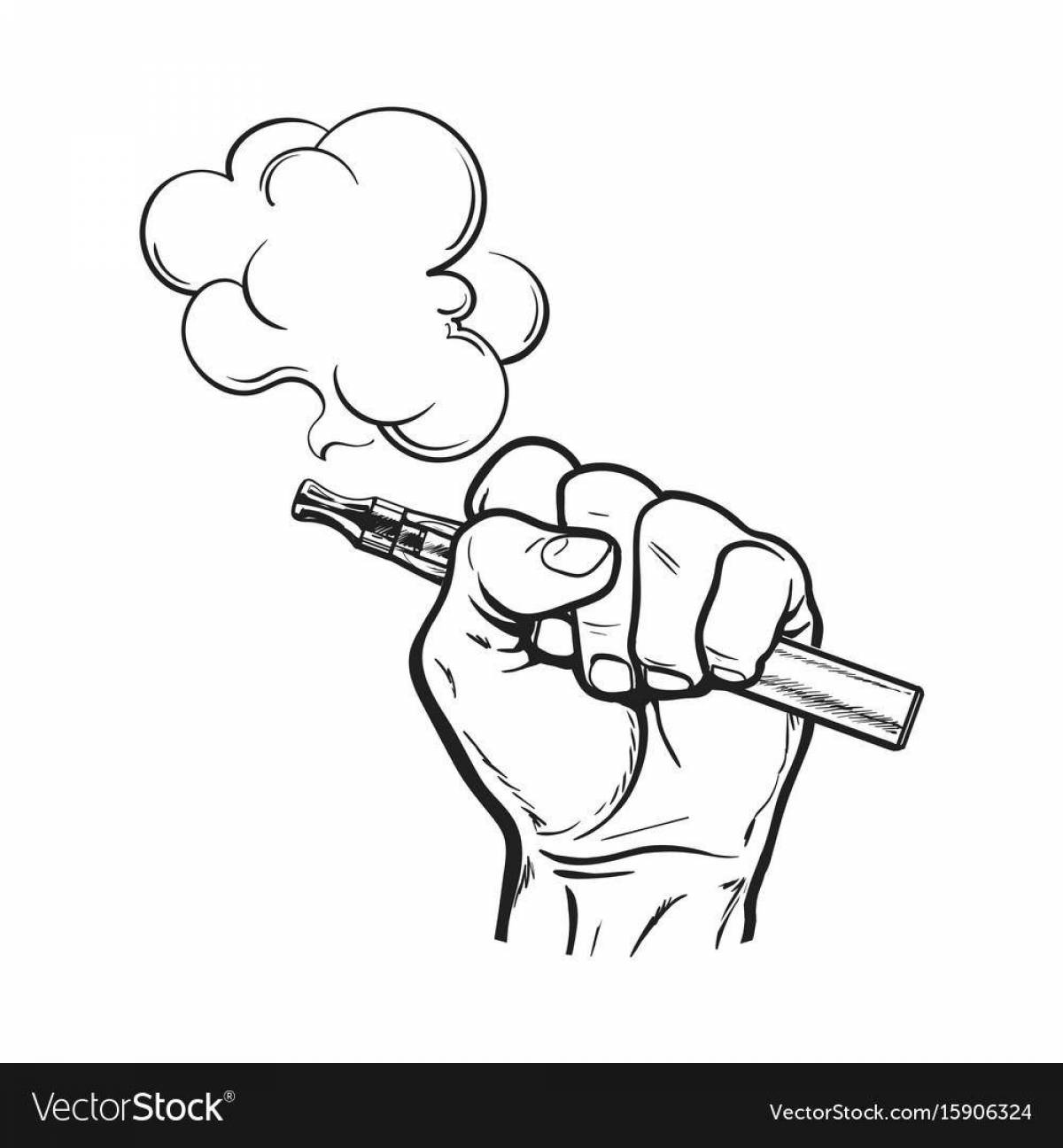 Colour mesmerizing vapes coloring book