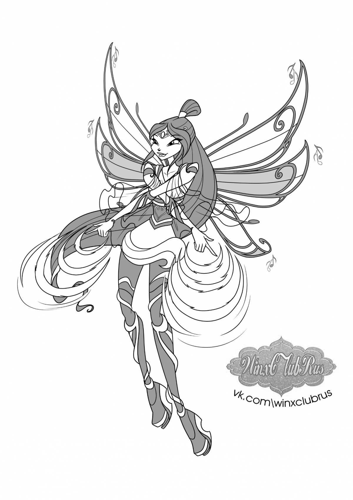 Bloomix glitter coloring page