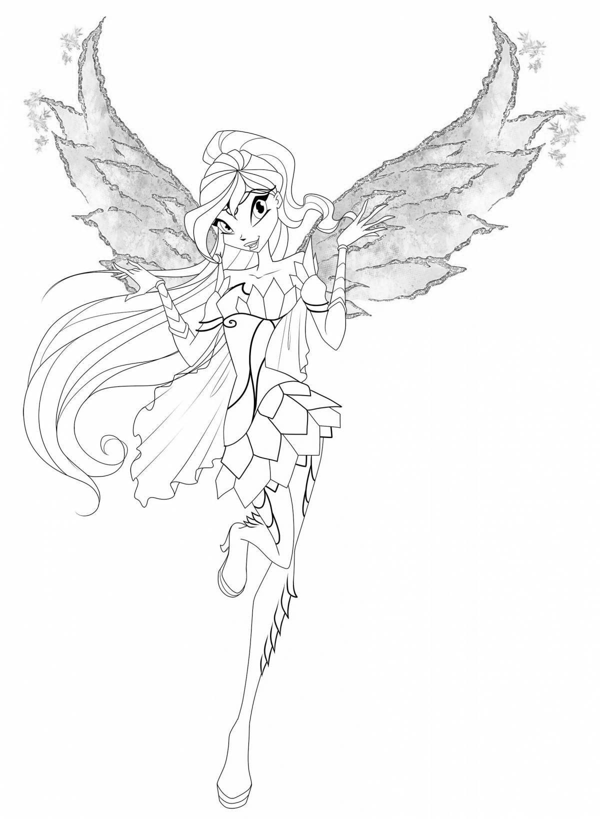 Playful bloomix coloring page