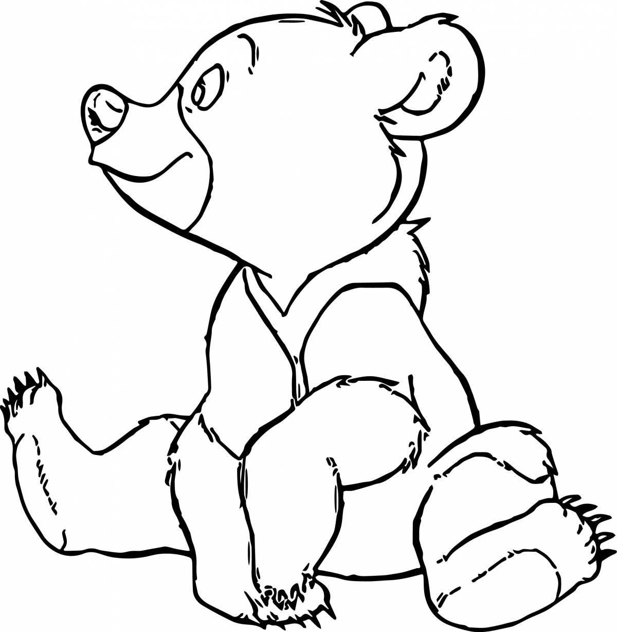 Playful bear coloring pages