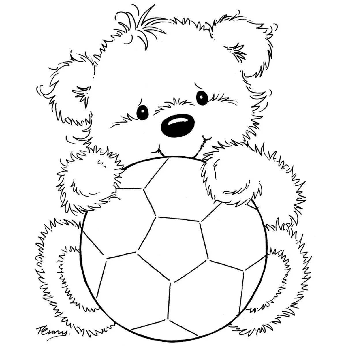 Funny bear coloring pages