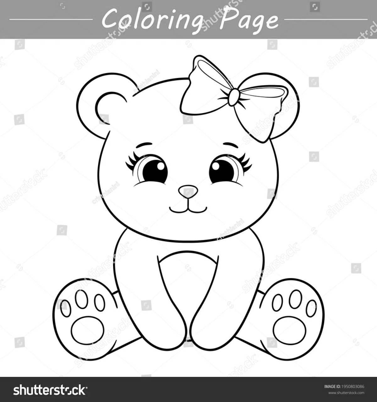 Witty bear coloring pages