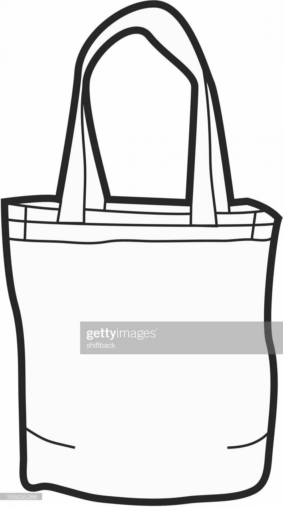 Colorful shopping coloring page